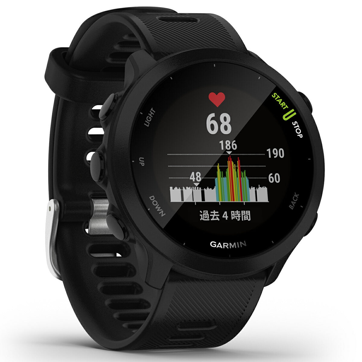 GPSランニングウォッチ ガーミン GARMIN ForeAthlete 55 Black (010-02562-40) スマートウォッチ マラソン 水泳 トレッドミルラン ピラティス ヨガ 心拍計 加速度計 睡眠計 健康管理