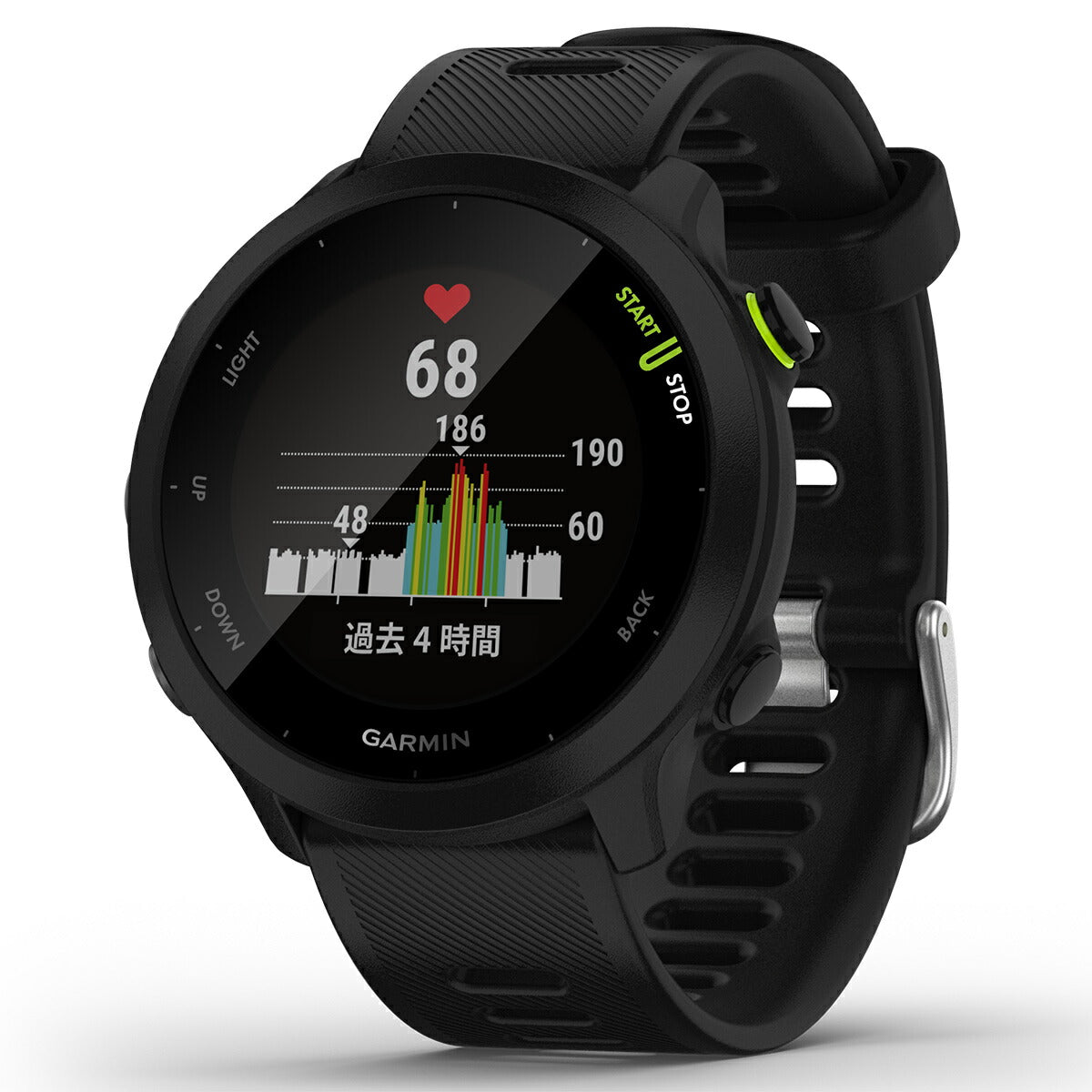 GPSランニングウォッチ ガーミン GARMIN ForeAthlete 55 Black (010-02562-40) スマートウォッチ マラソン 水泳 トレッドミルラン ピラティス ヨガ 心拍計 加速度計 睡眠計 健康管理