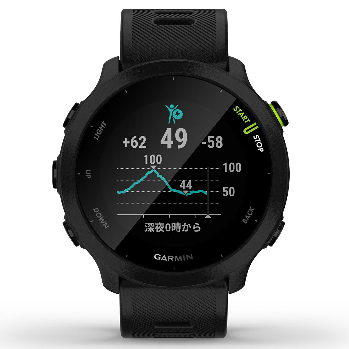 GPSランニングウォッチ ガーミン GARMIN ForeAthlete 55 Black (010-02562-40) スマートウォッチ マラソン 水泳 トレッドミルラン ピラティス ヨガ 心拍計 加速度計 睡眠計 健康管理