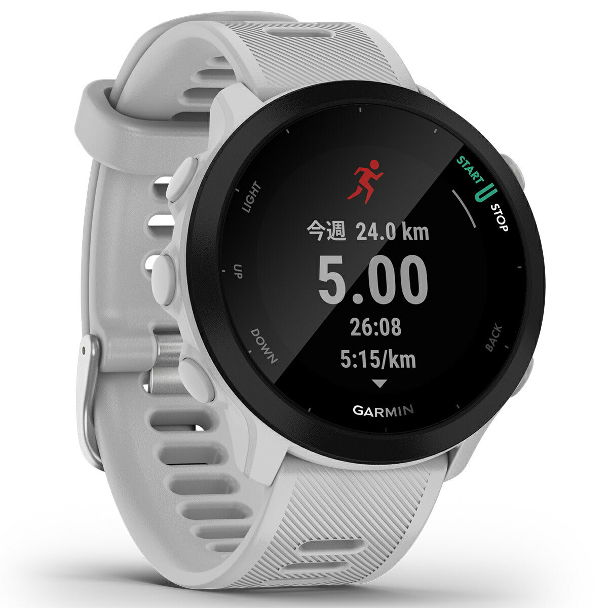 GPSランニングウォッチ ガーミン GARMIN ForeAthlete 55 White (010-02562-41) スマートウォッチ マラソン 水泳 トレッドミルラン ピラティス ヨガ 心拍計 加速度計 睡眠計 健康管理