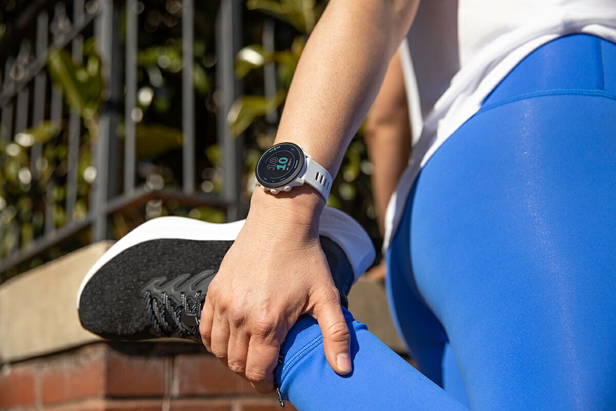 GPSランニングウォッチ ガーミン GARMIN ForeAthlete 55 White (010-02562-41) スマートウォッチ マラソン 水泳 トレッドミルラン ピラティス ヨガ 心拍計 加速度計 睡眠計 健康管理