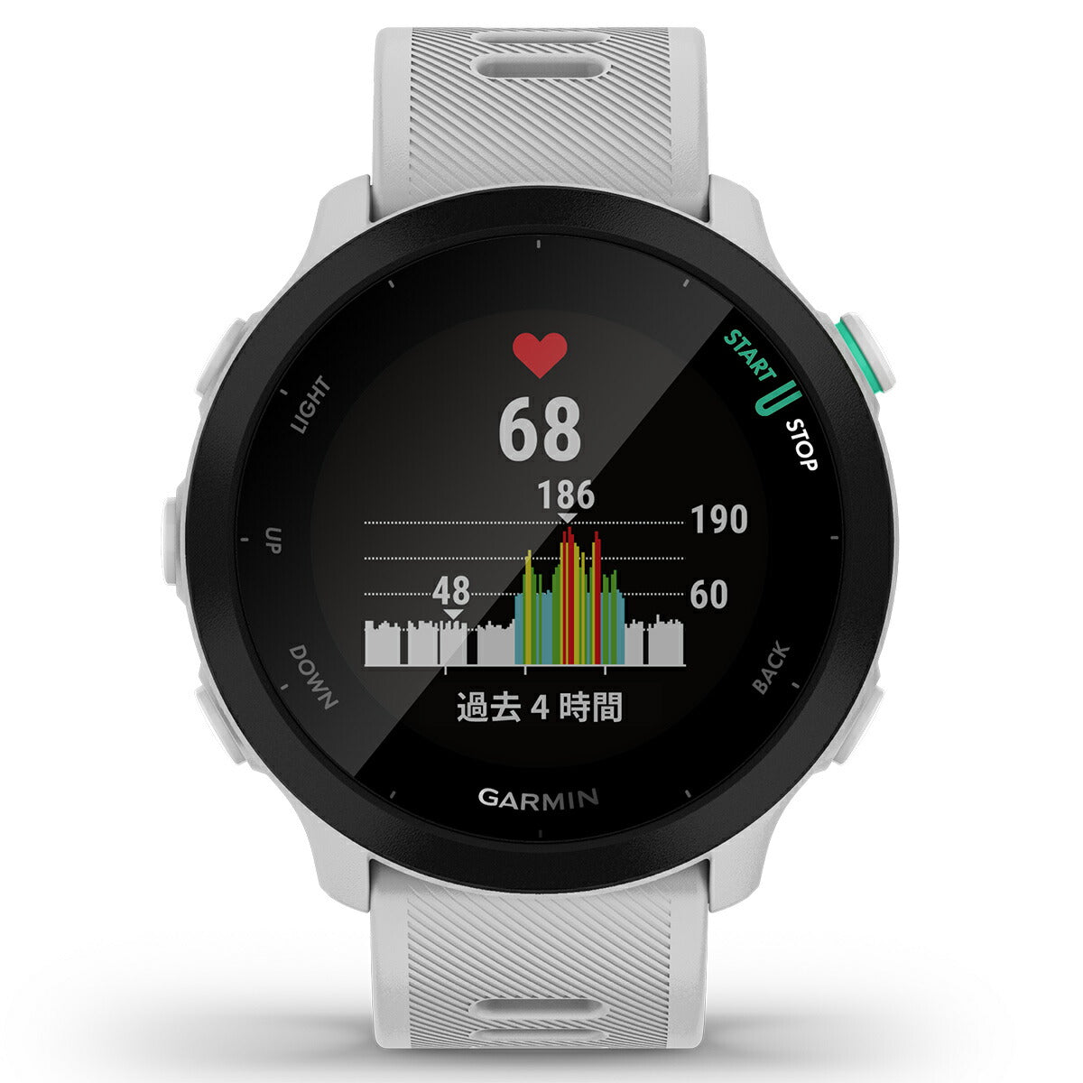 GPSランニングウォッチ ガーミン GARMIN ForeAthlete 55 White (010-02562-41) スマートウォッチ マラソン 水泳 トレッドミルラン ピラティス ヨガ 心拍計 加速度計 睡眠計 健康管理