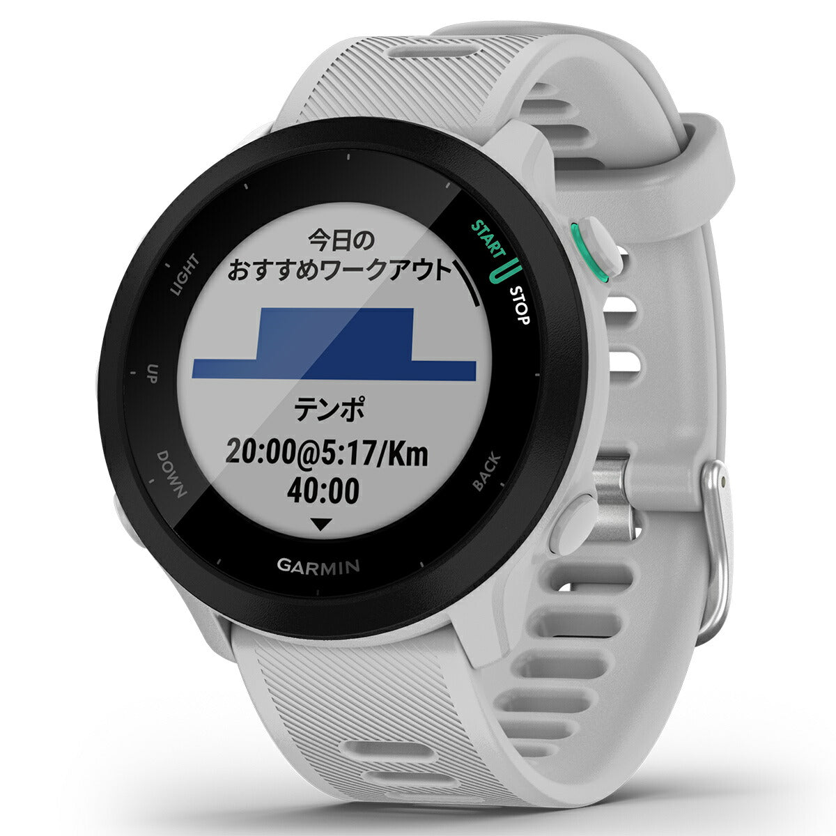 GPSランニングウォッチ ガーミン GARMIN ForeAthlete 55 White (010-02562-41) スマートウォッチ マラソン 水泳 トレッドミルラン ピラティス ヨガ 心拍計 加速度計 睡眠計 健康管理