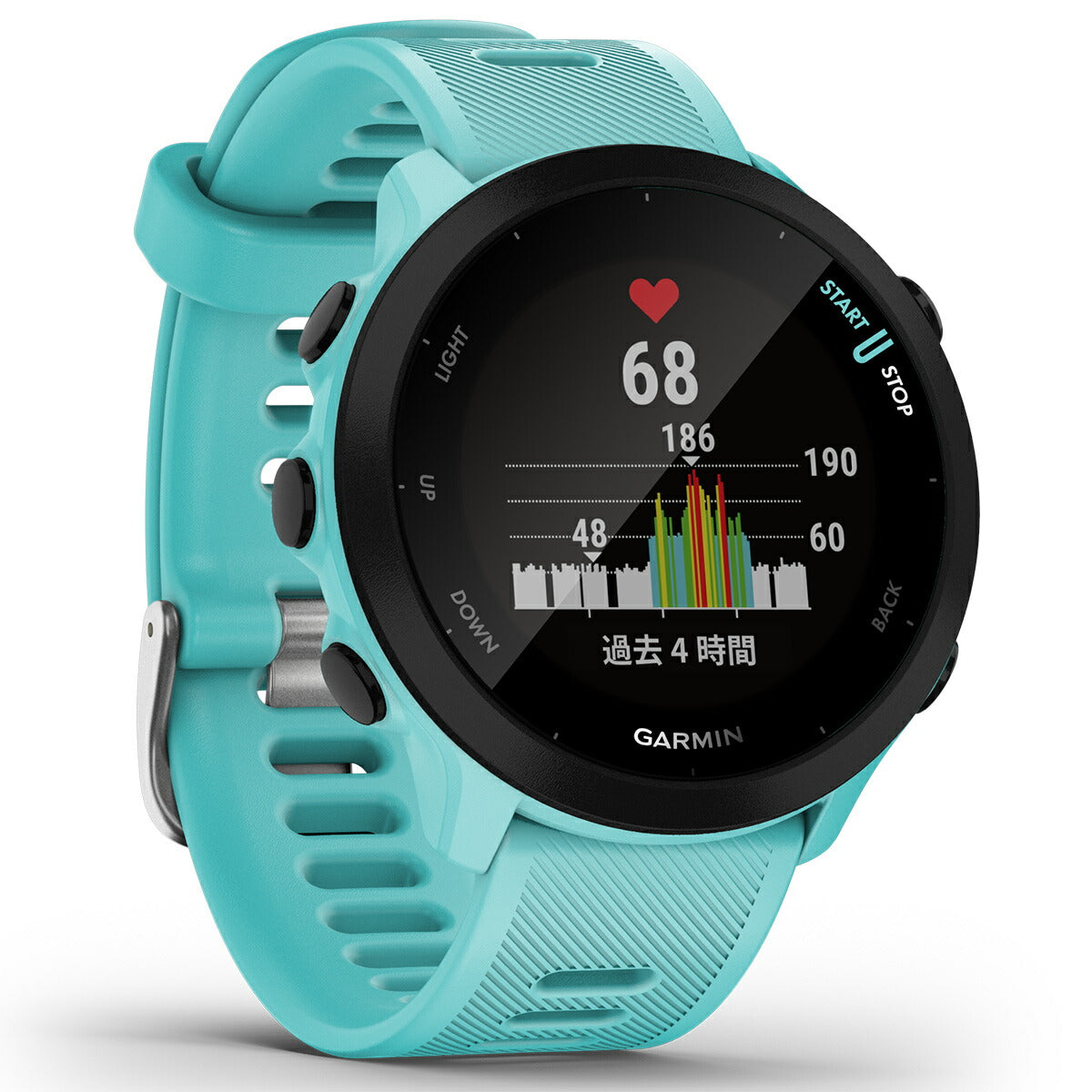 GPSランニングウォッチ ガーミン GARMIN ForeAthlete 55 Aqua (010-02562-42) スマートウォッチ マラソン 水泳 トレッドミルラン ピラティス ヨガ 心拍計 加速度計 睡眠計 健康管理