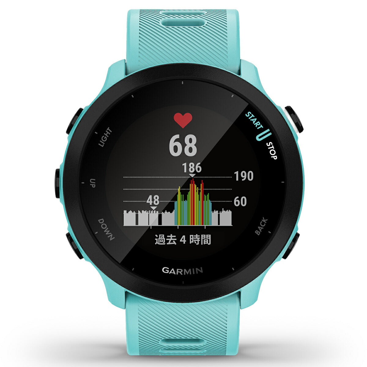GPSランニングウォッチ ガーミン GARMIN ForeAthlete 55 Aqua (010-02562-42) スマートウォッチ マラソン 水泳 トレッドミルラン ピラティス ヨガ 心拍計 加速度計 睡眠計 健康管理
