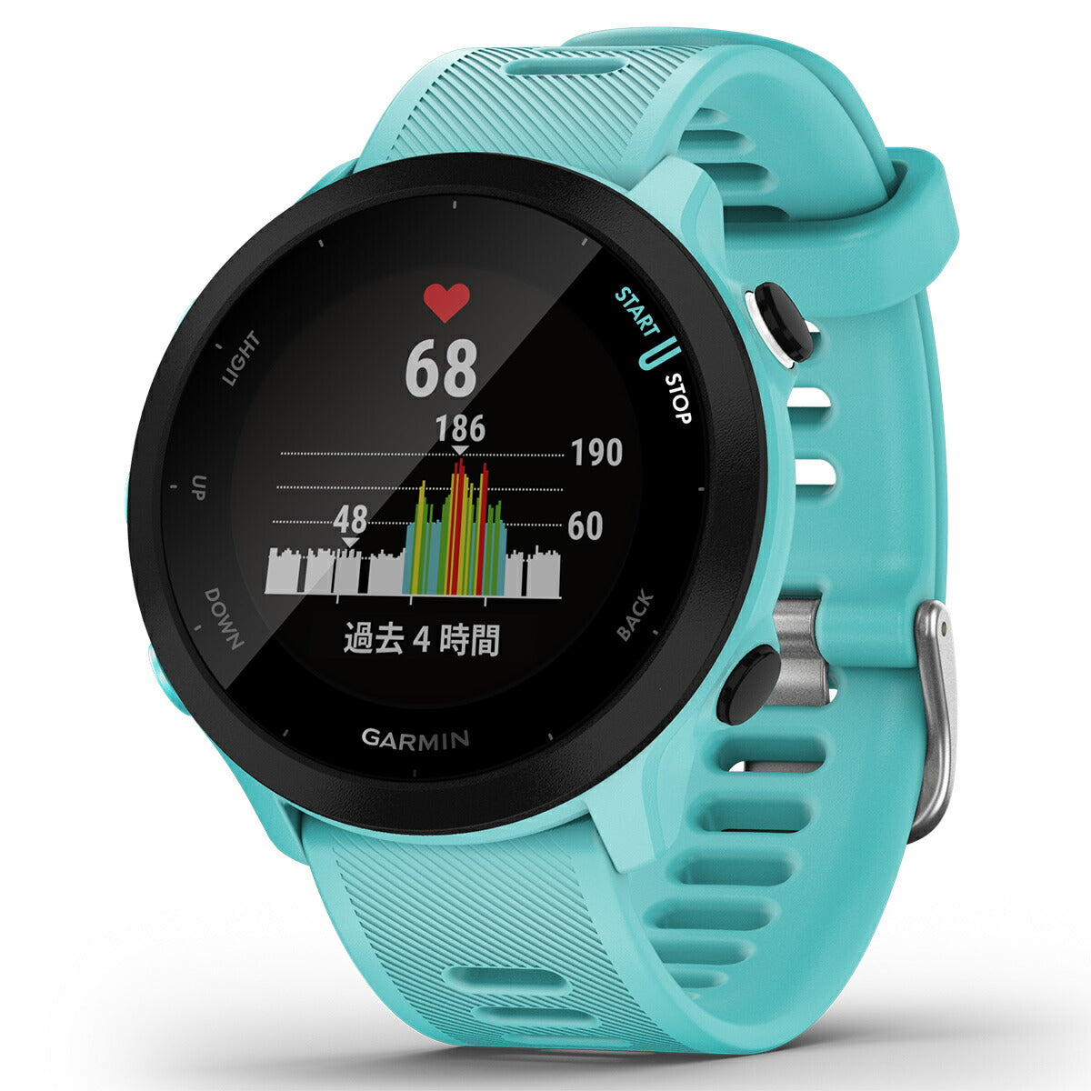 GPSランニングウォッチ ガーミン GARMIN ForeAthlete 55 Aqua (010-02562-42) スマートウォッチ マラソン 水泳 トレッドミルラン ピラティス ヨガ 心拍計 加速度計 睡眠計 健康管理