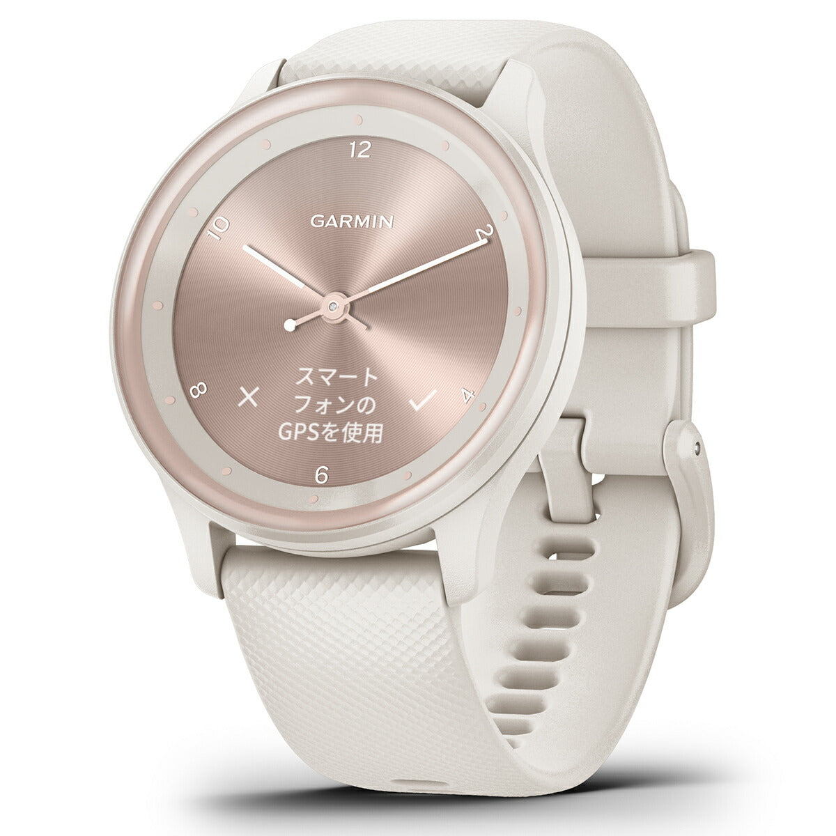 ガーミン GARMIN vivomove Sport ヴィヴォムーヴ スポーツ ライフログ スマートウォッチ 腕時計 メンズ レディース Peach Gold/Ivory 010-02566-41