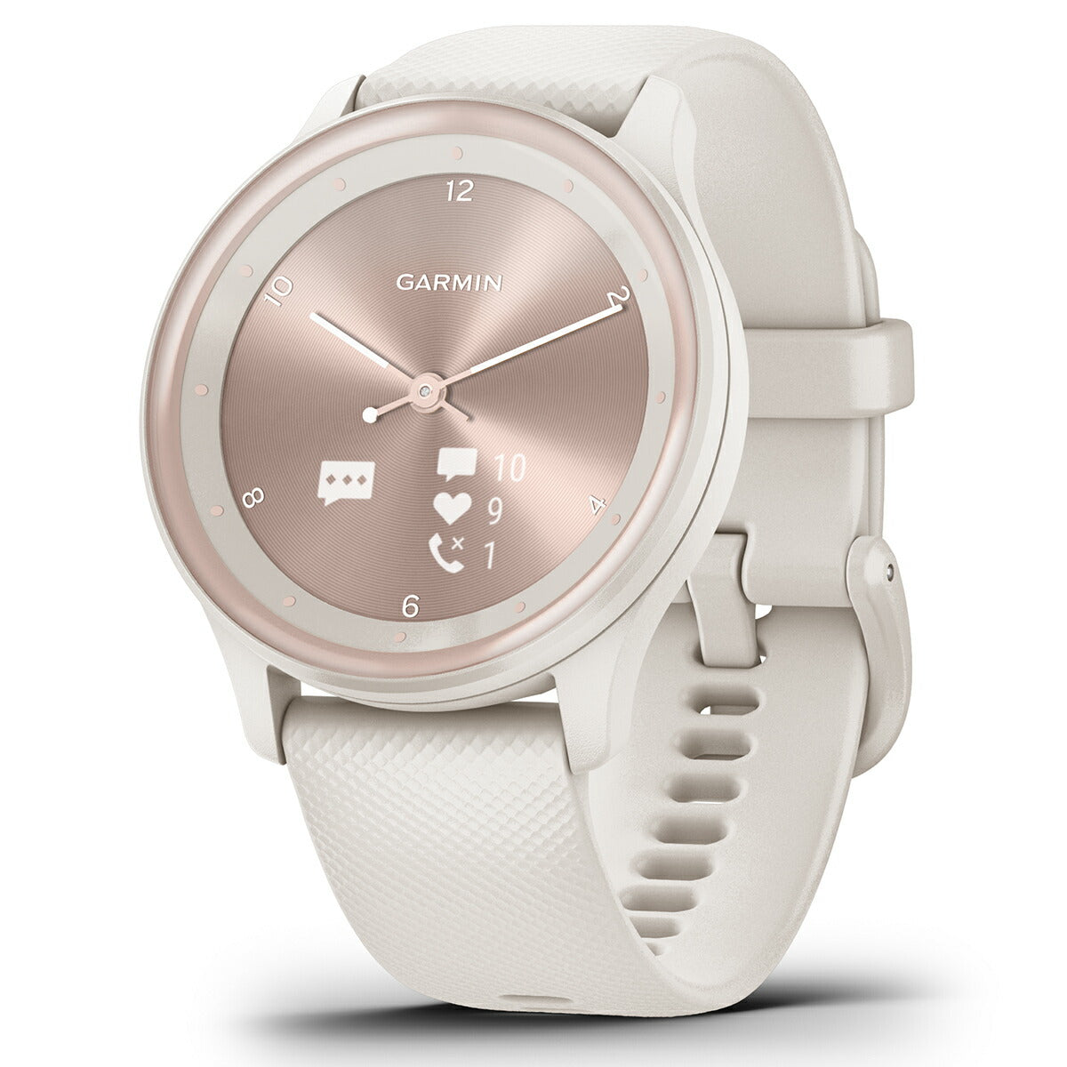 ガーミン GARMIN vivomove Sport ヴィヴォムーヴ スポーツ ライフログ スマートウォッチ 腕時計 メンズ レディース Peach Gold/Ivory 010-02566-41