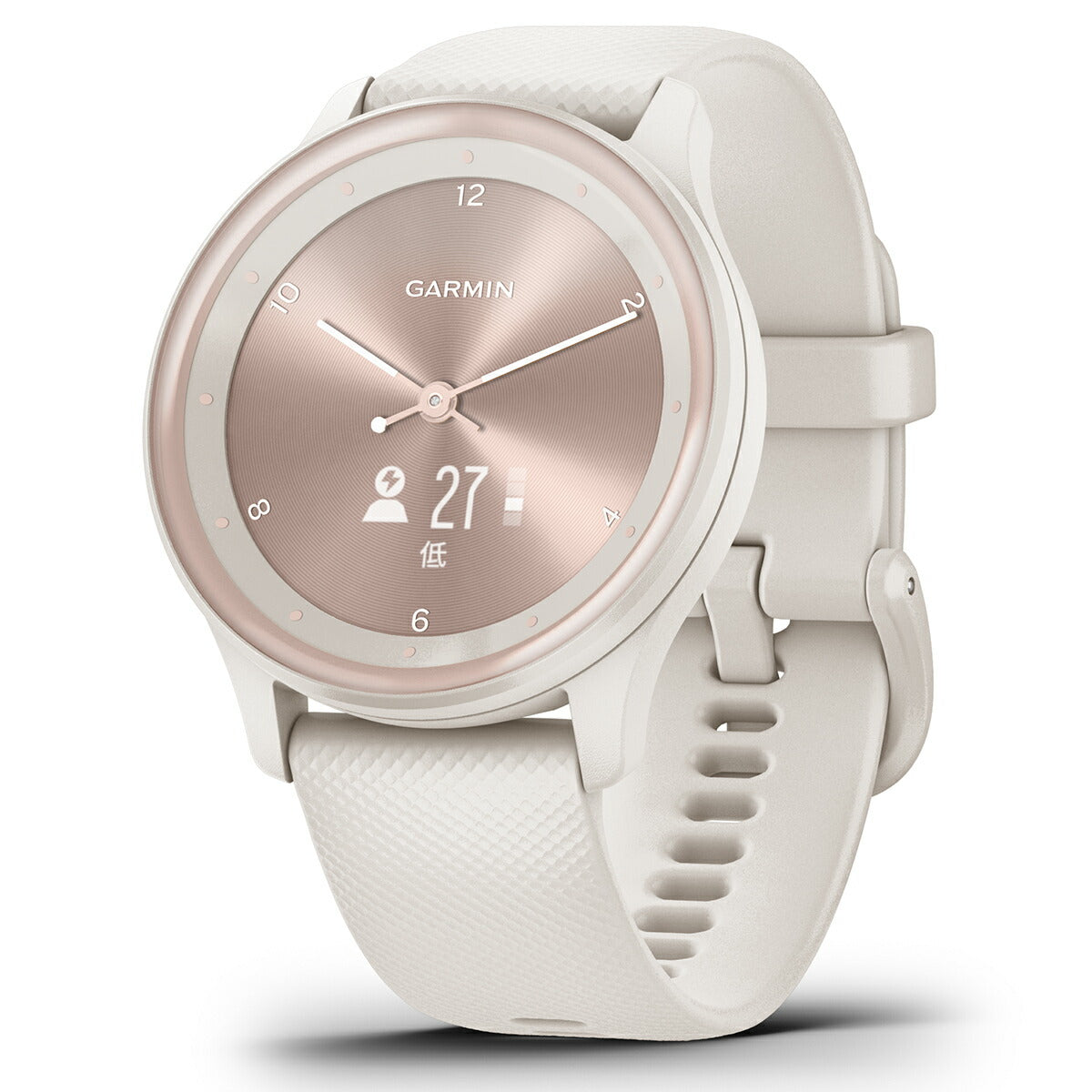 ガーミン GARMIN vivomove Sport ヴィヴォムーヴ スポーツ ライフログ スマートウォッチ 腕時計 メンズ レディース Peach Gold/Ivory 010-02566-41