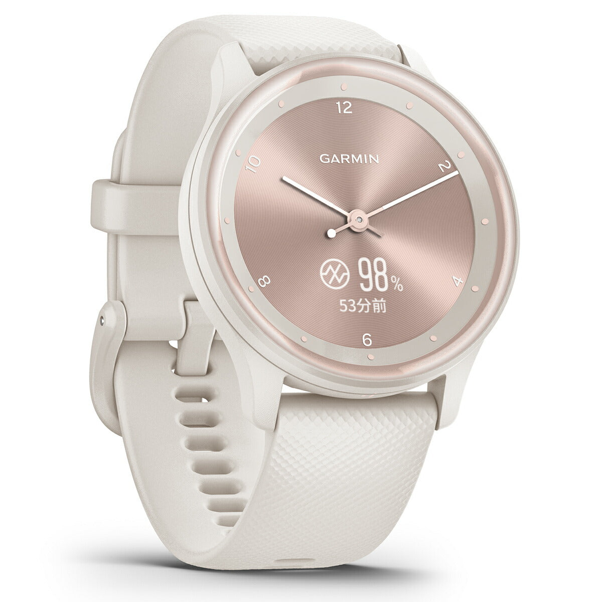 ガーミン GARMIN vivomove Sport ヴィヴォムーヴ スポーツ ライフログ スマートウォッチ 腕時計 メンズ レディース Peach Gold/Ivory 010-02566-41