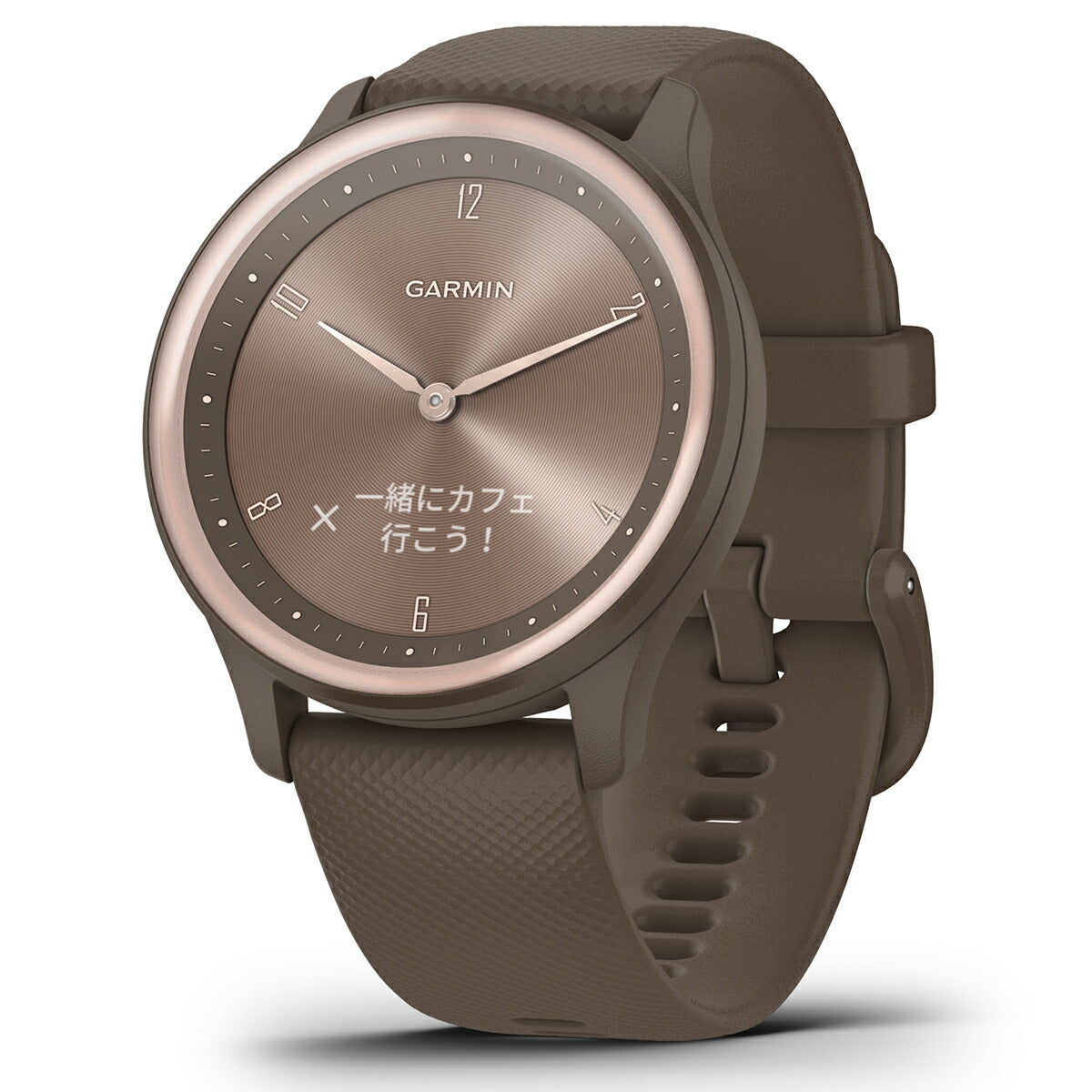 ガーミン GARMIN vivomove Sport ヴィヴォムーヴ スポーツ ライフログ スマートウォッチ 腕時計 メンズ レディース Peach Gold/Cocoa 010-02566-42