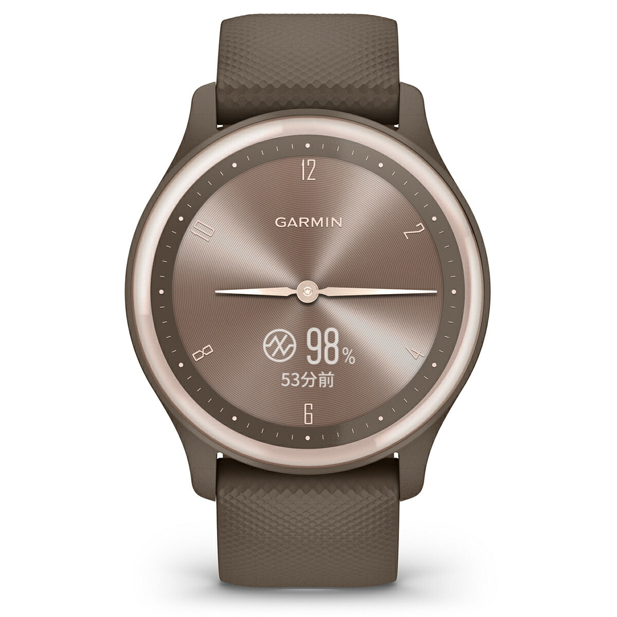 ガーミン GARMIN vivomove Sport ヴィヴォムーヴ スポーツ ライフログ スマートウォッチ 腕時計 メンズ レディース Peach Gold/Cocoa 010-02566-42