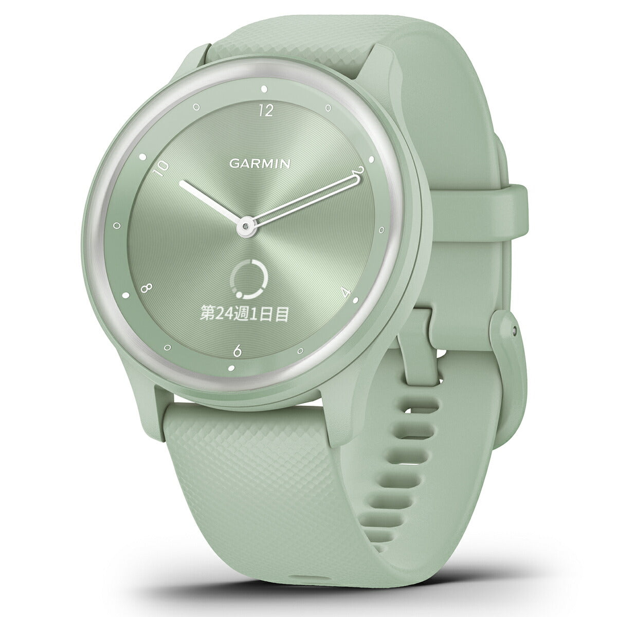 ガーミン GARMIN vivomove Sport ヴィヴォムーヴ スポーツ ライフログ スマートウォッチ 腕時計 メンズ レディース Silver/Cool Mint 010-02566-43