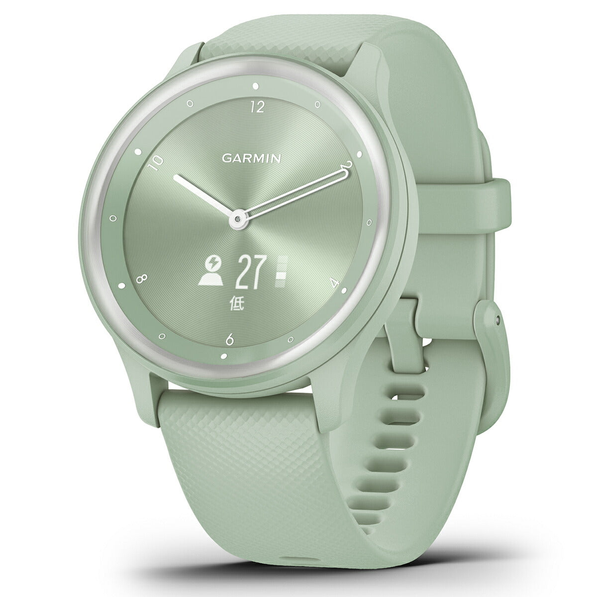 ガーミン GARMIN vivomove Sport ヴィヴォムーヴ スポーツ ライフログ スマートウォッチ 腕時計 メンズ レディース Silver/Cool Mint 010-02566-43