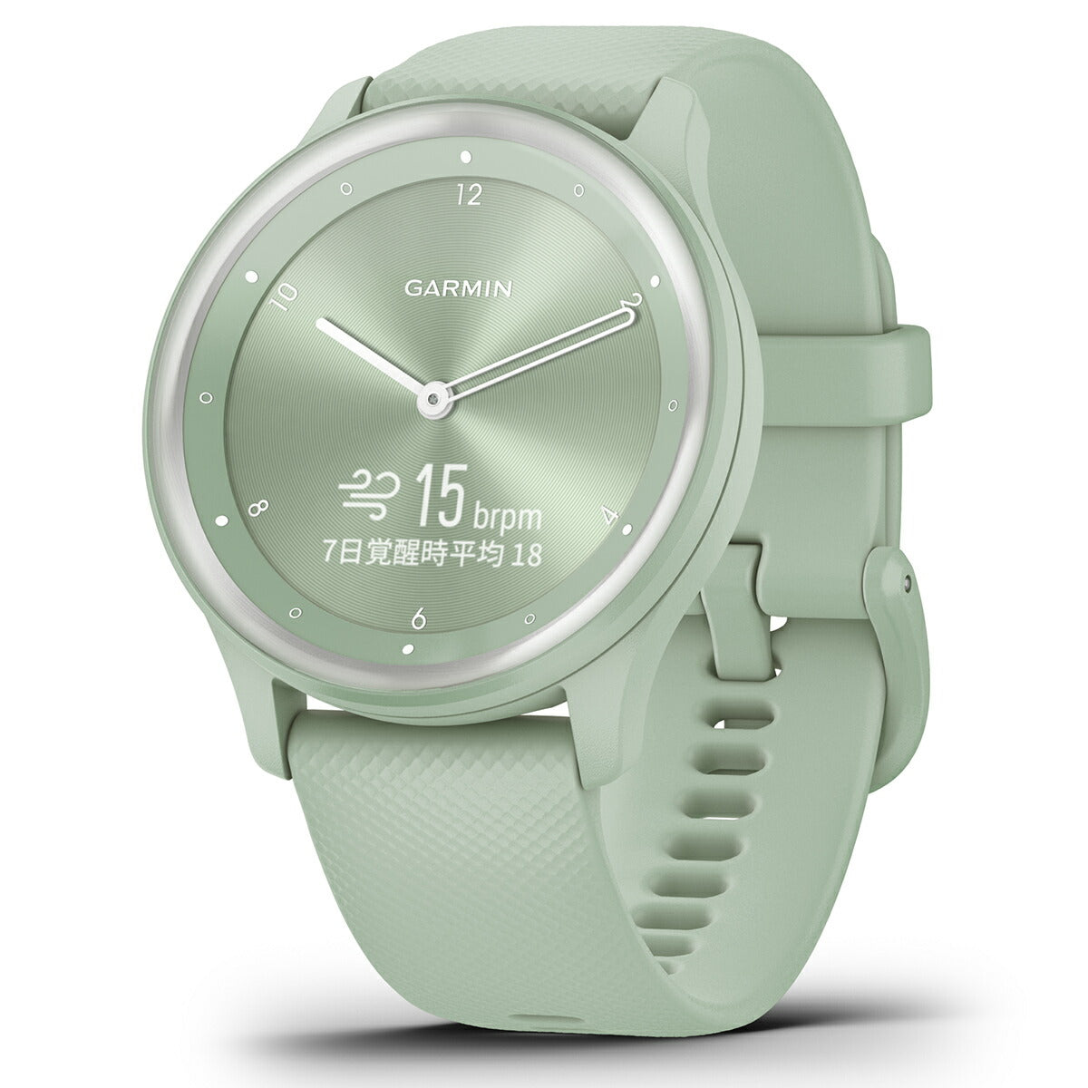 ガーミン GARMIN vivomove Sport ヴィヴォムーヴ スポーツ ライフログ スマートウォッチ 腕時計 メンズ レディース Silver/Cool Mint 010-02566-43