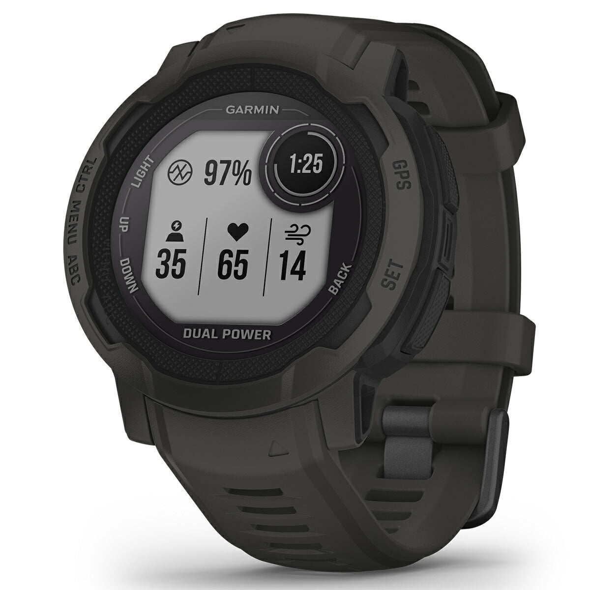 ガーミン GARMIN Instinct 2 Dual Power インスティンクト2 デュアルパワー GPS スマートウォッチ アウトドア 腕時計 メンズ レディース Graphite 010-02627-40