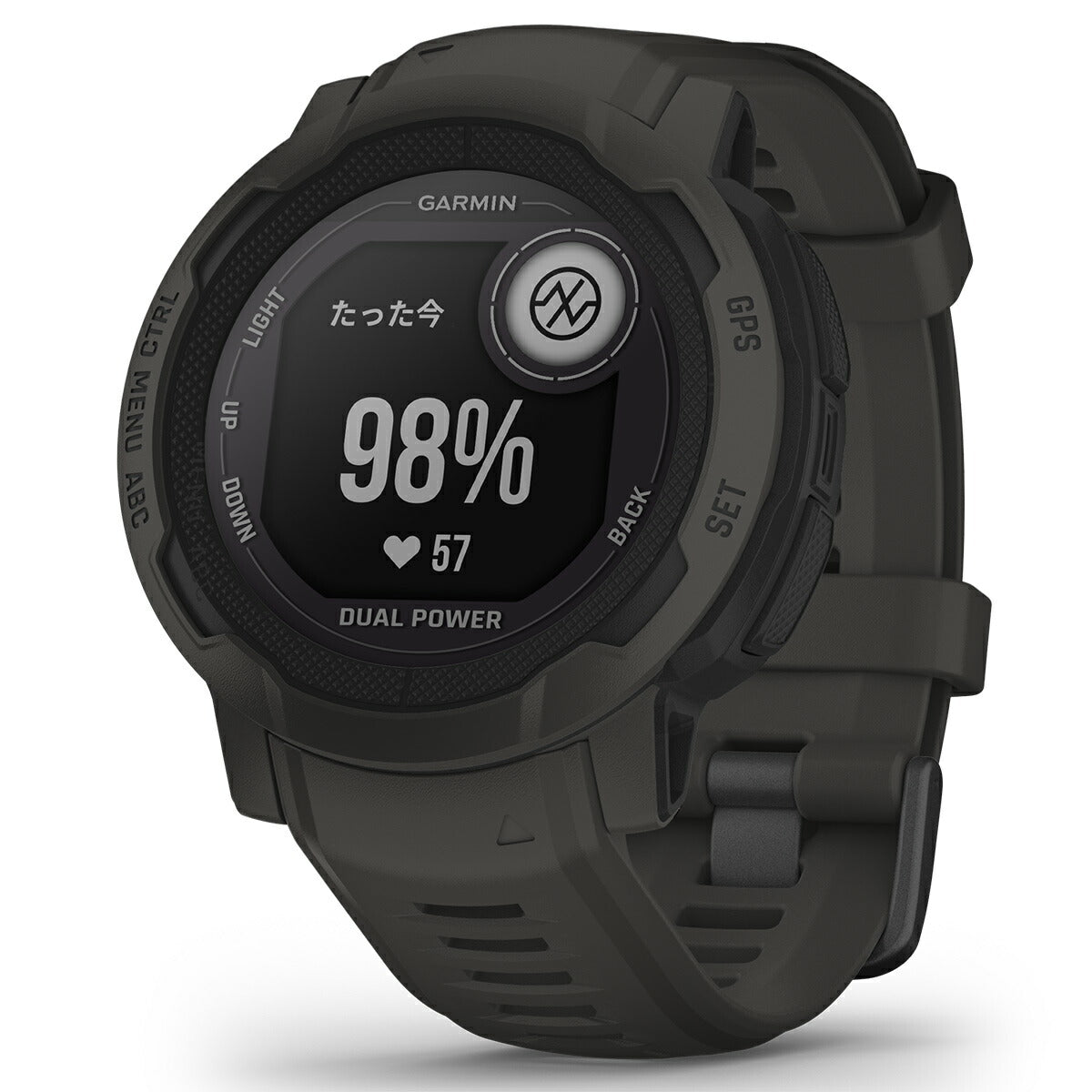 ガーミン GARMIN Instinct 2 Dual Power インスティンクト2 デュアルパワー GPS スマートウォッチ アウトドア 腕時計 メンズ レディース Graphite 010-02627-40