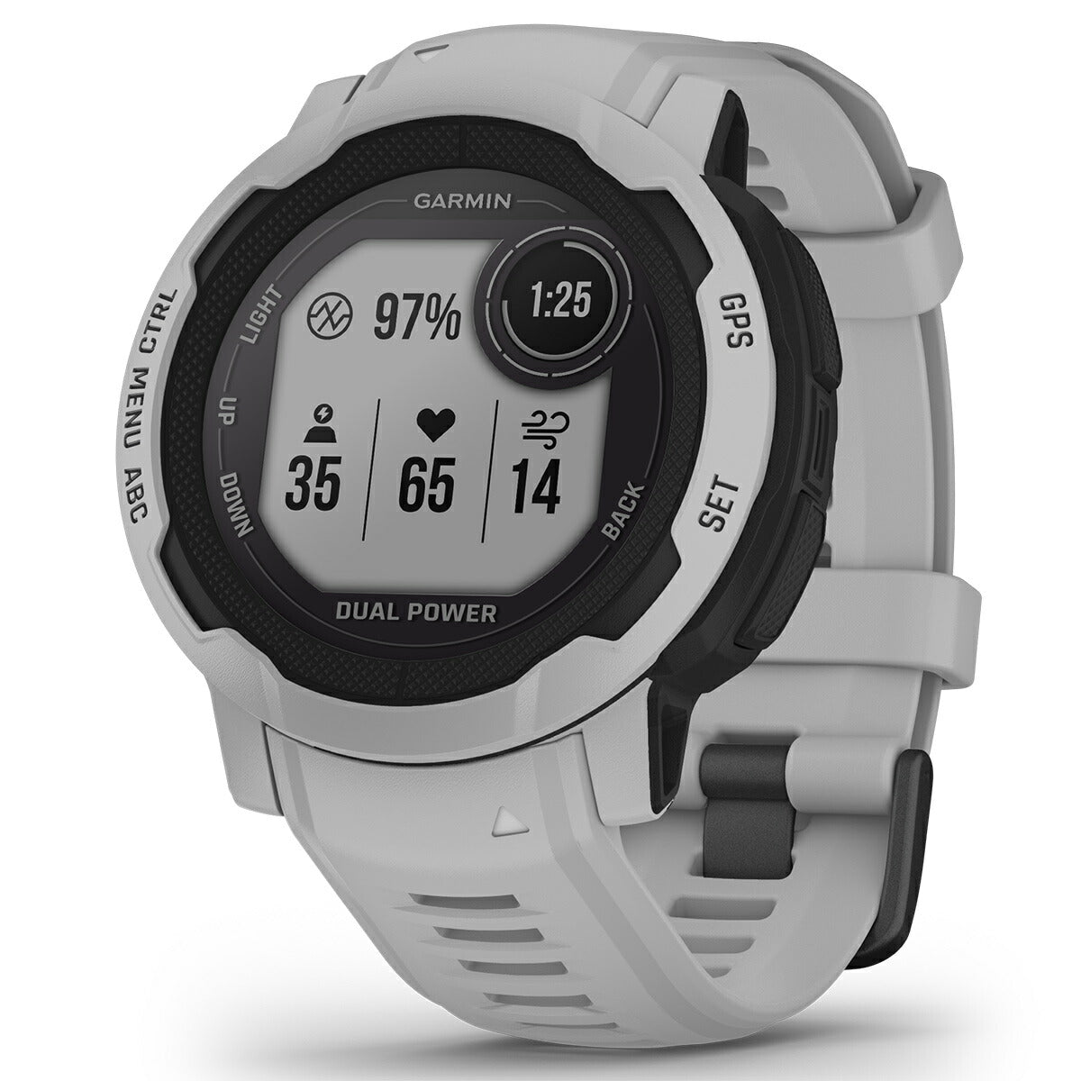 ガーミン GARMIN Instinct 2 Dual Power インスティンクト2 デュアルパワー GPS スマートウォッチ アウトドア 腕時計 メンズ レディース Mist Gray 010-02627-41