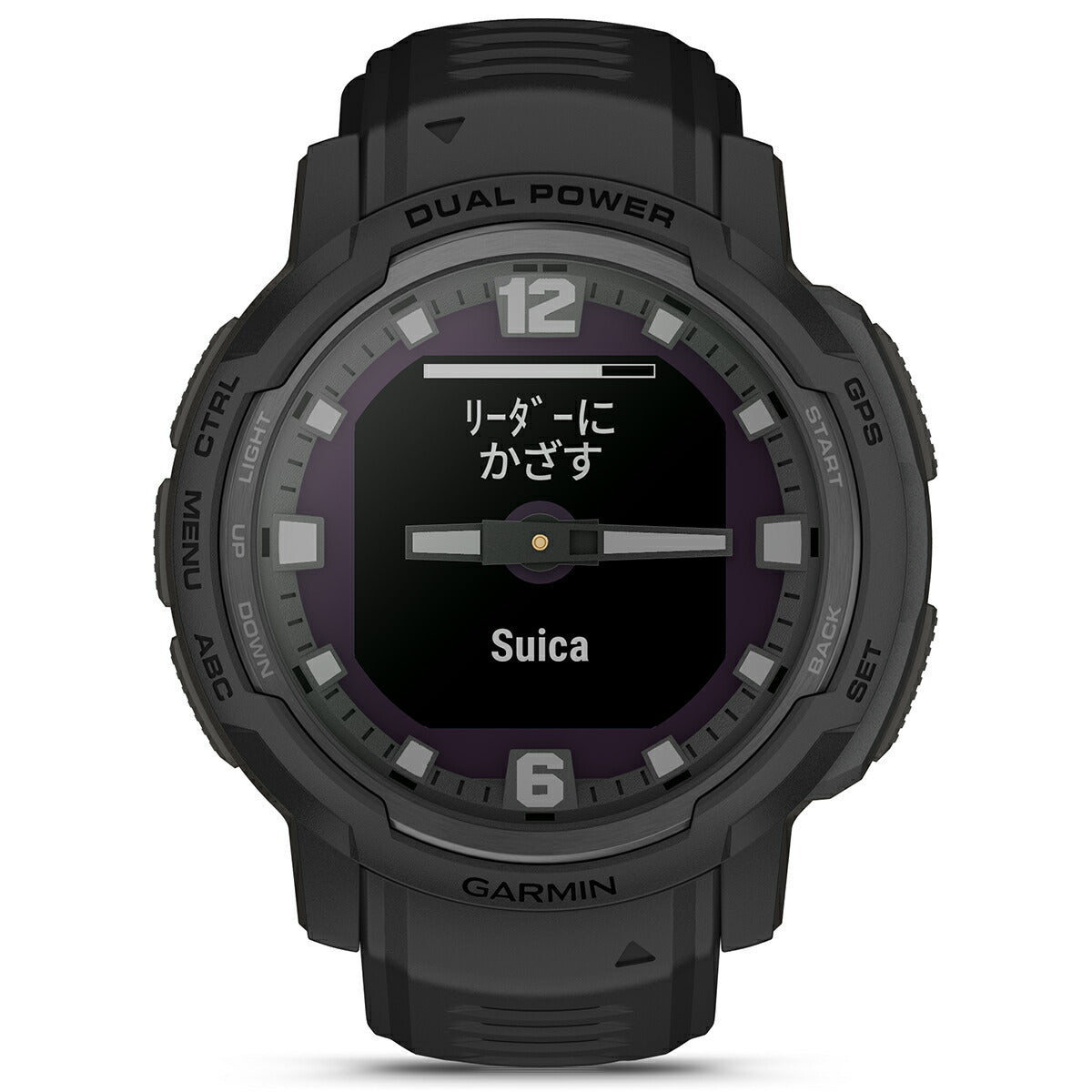 ガーミン GARMIN Instinct Crossover インスティンクト クロスオーバー デュアルパワー タクティクス 010-02730-40 Dual Power Tactical Edition Black スマートウォッチ 腕時計
