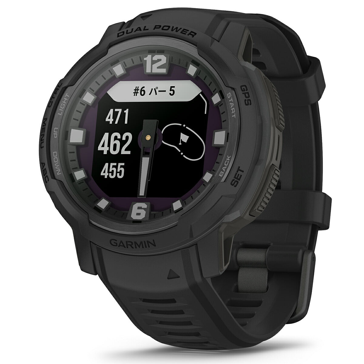ガーミン GARMIN Instinct Crossover インスティンクト クロスオーバー デュアルパワー タクティクス 010-02730-40 Dual Power Tactical Edition Black スマートウォッチ 腕時計