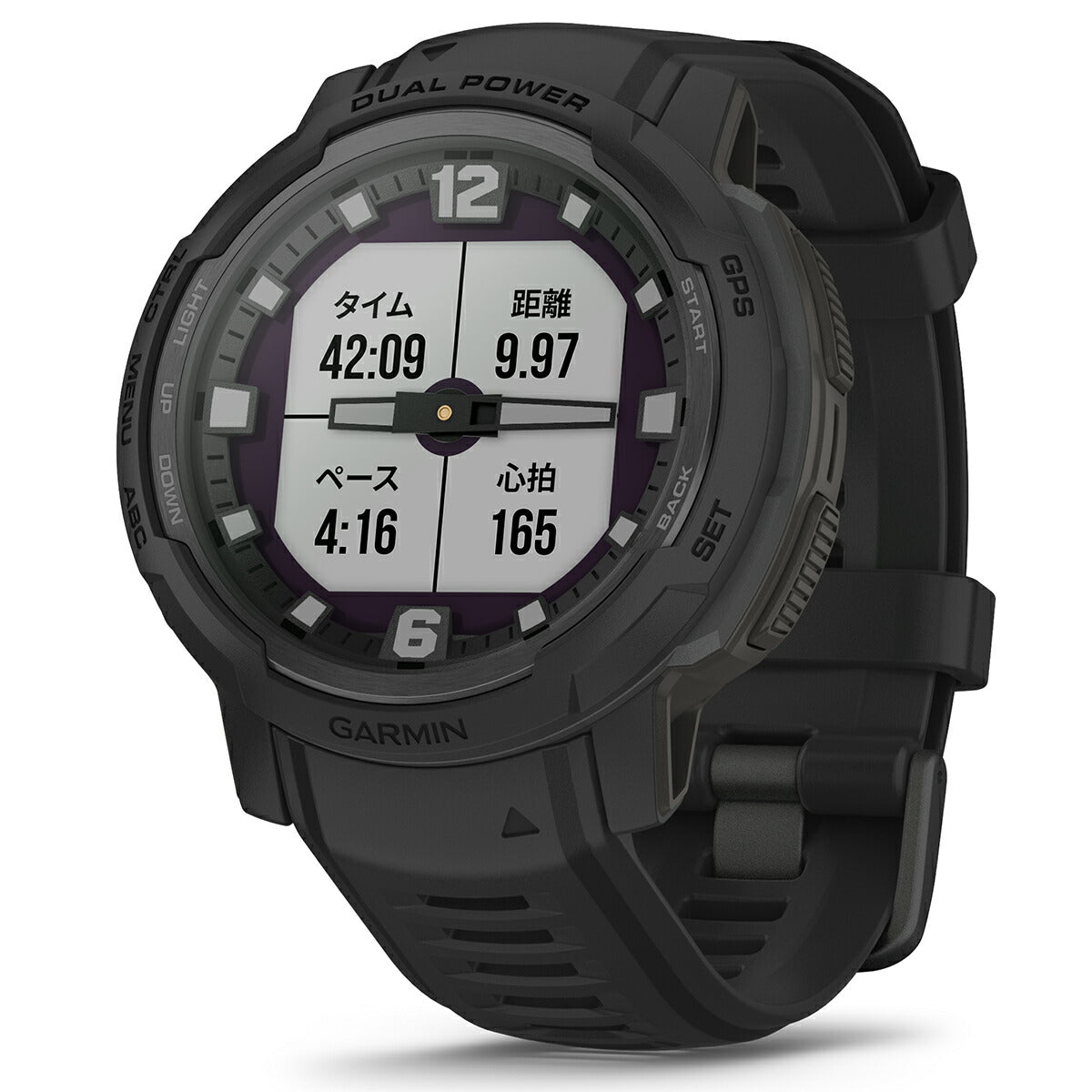 ガーミン GARMIN Instinct Crossover インスティンクト クロスオーバー デュアルパワー タクティクス 010-02730-40 Dual Power Tactical Edition Black スマートウォッチ 腕時計