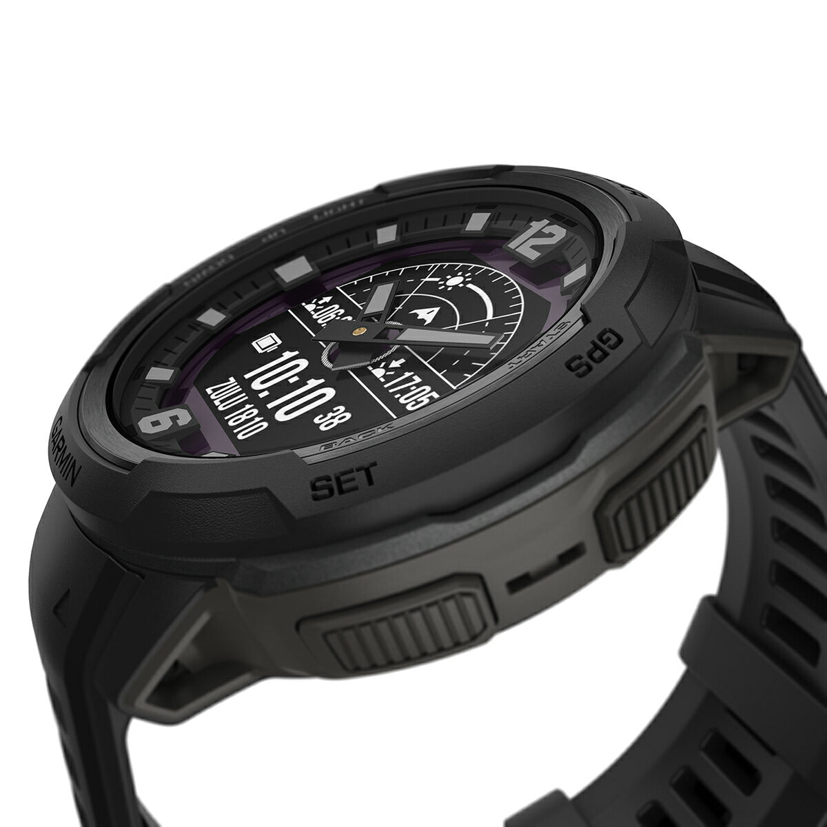 ガーミン GARMIN Instinct Crossover インスティンクト クロスオーバー デュアルパワー タクティクス 010-02730-40 Dual Power Tactical Edition Black スマートウォッチ 腕時計