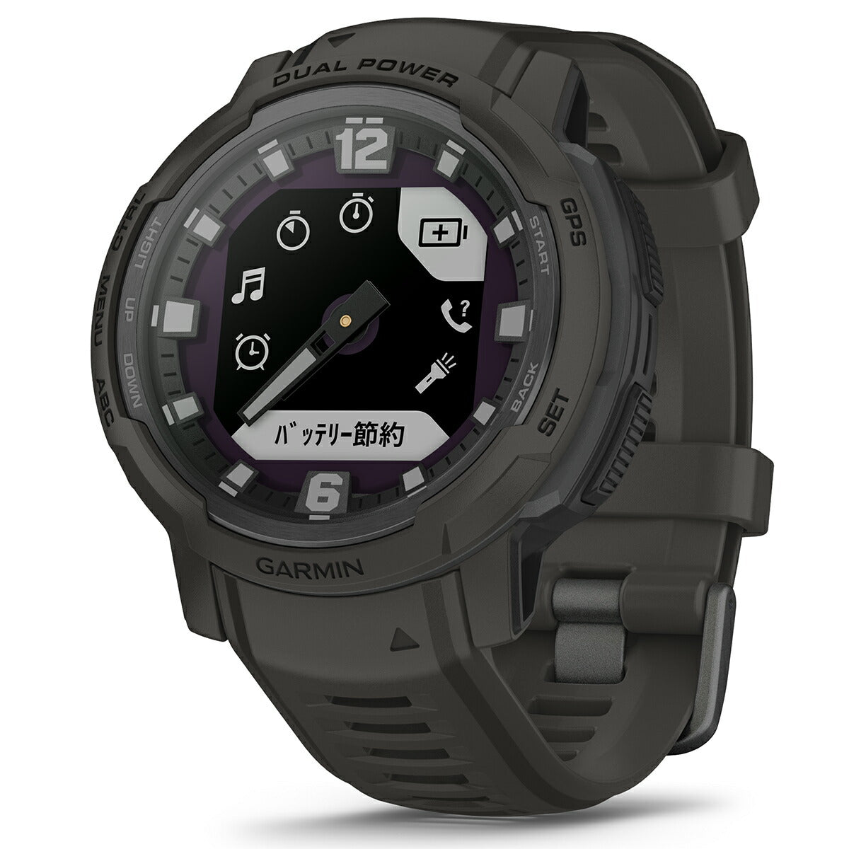 ガーミン GARMIN Instinct Crossover インスティンクト クロスオーバー デュアルパワー 010-02730-41 Dual Power Graphite GPS スマートウォッチ アウトドア 腕時計