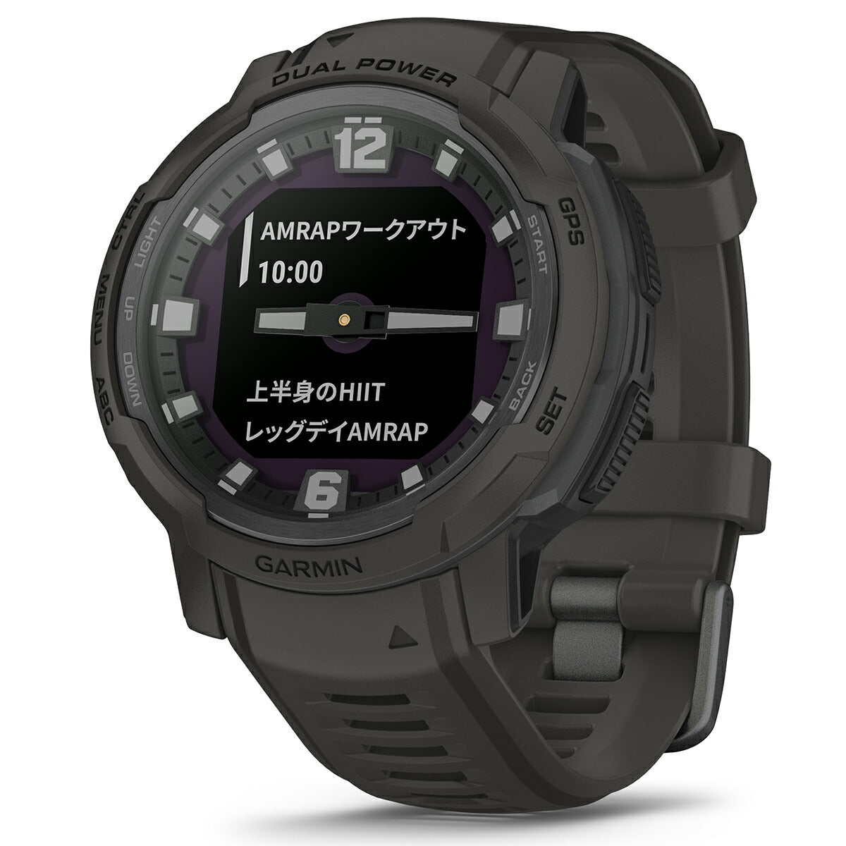 ガーミン GARMIN Instinct Crossover インスティンクト クロスオーバー デュアルパワー 010-02730-41 Dual Power Graphite GPS スマートウォッチ アウトドア 腕時計
