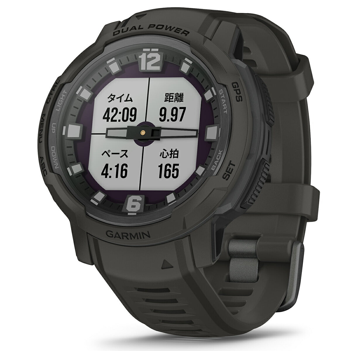 ガーミン GARMIN Instinct Crossover インスティンクト クロスオーバー デュアルパワー 010-02730-41 Dual Power Graphite GPS スマートウォッチ アウトドア 腕時計