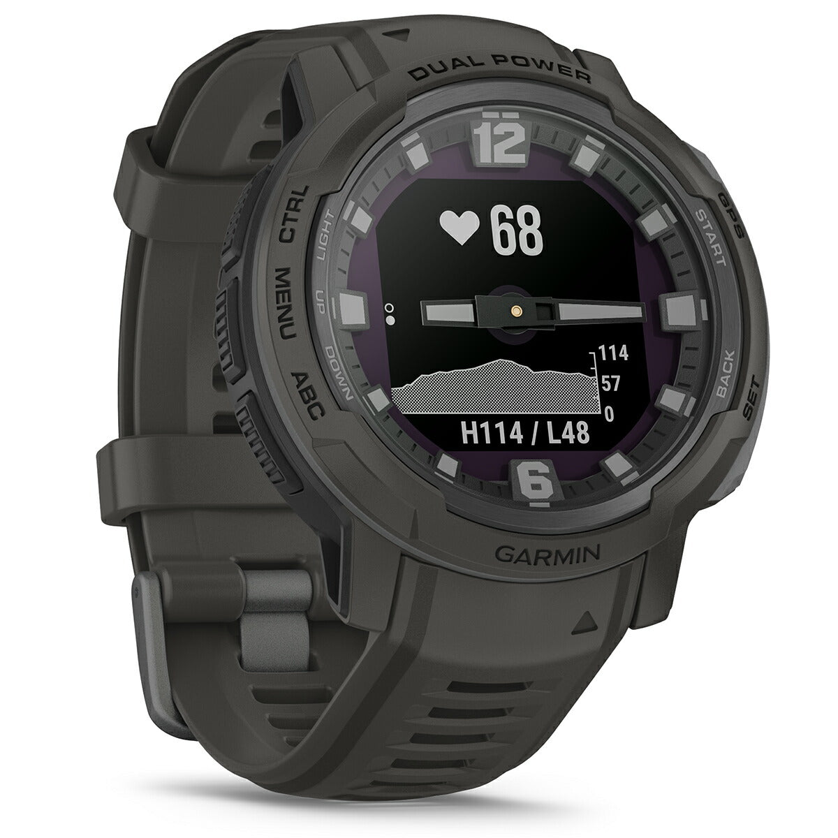 ガーミン GARMIN Instinct Crossover インスティンクト クロスオーバー デュアルパワー 010-02730-41 Dual Power Graphite GPS スマートウォッチ アウトドア 腕時計