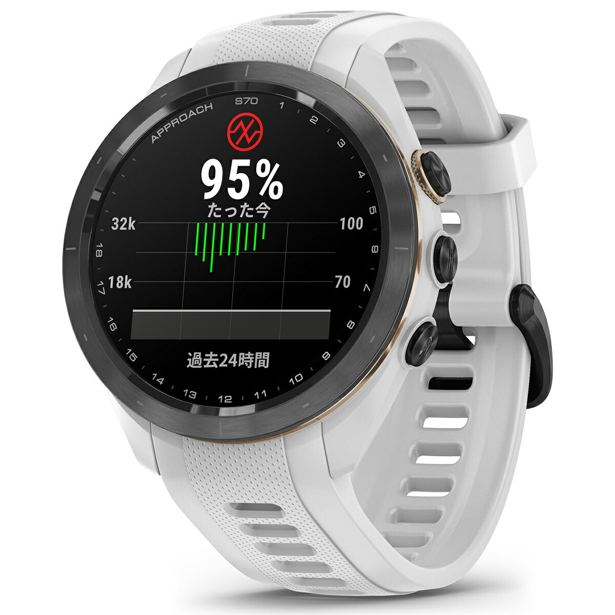 ガーミン GARMIN Approach S70 アプローチ S70 42mm ゴルフ GPS スマートウォッチ ウェアラブル 010-02746-20 腕時計 メンズ レディース ホワイト