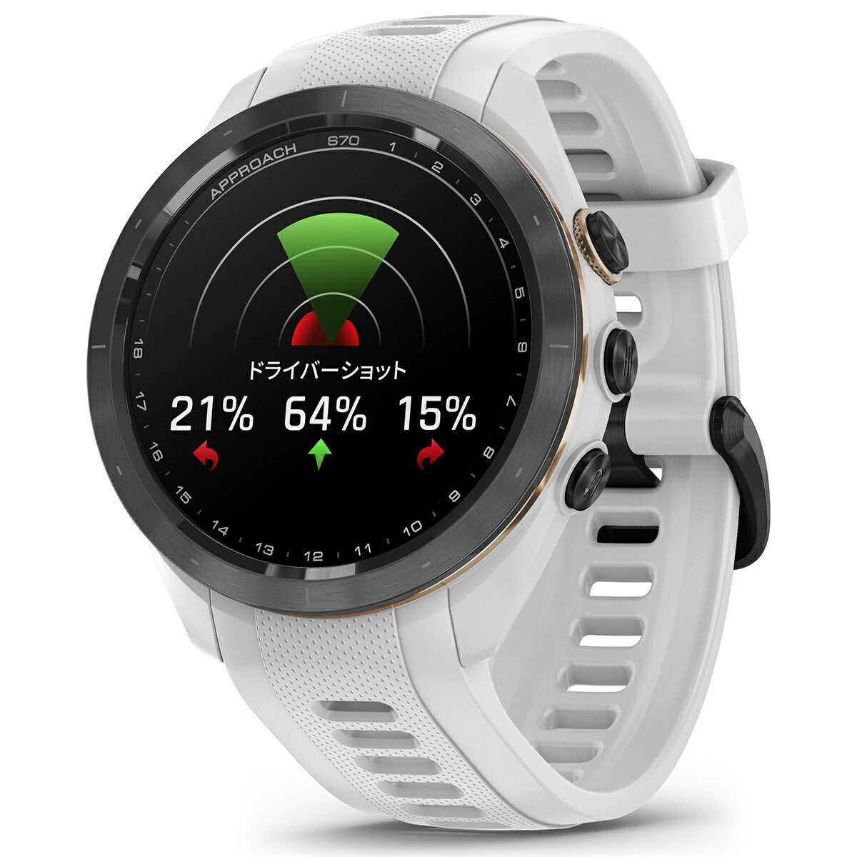 ガーミン GARMIN Approach S70 アプローチ S70 42mm ゴルフ GPS スマートウォッチ ウェアラブル 010-02746-20 腕時計 メンズ レディース ホワイト