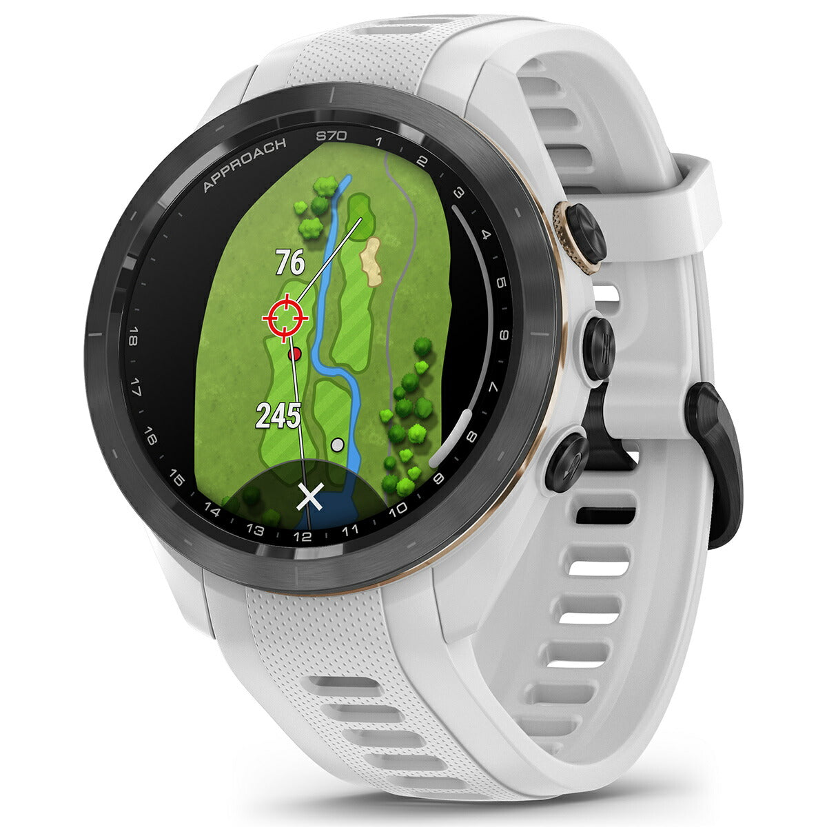 ガーミン GARMIN Approach S70 アプローチ S70 42mm ゴルフ GPS スマートウォッチ ウェアラブル 010-02746-20 腕時計 メンズ レディース ホワイト