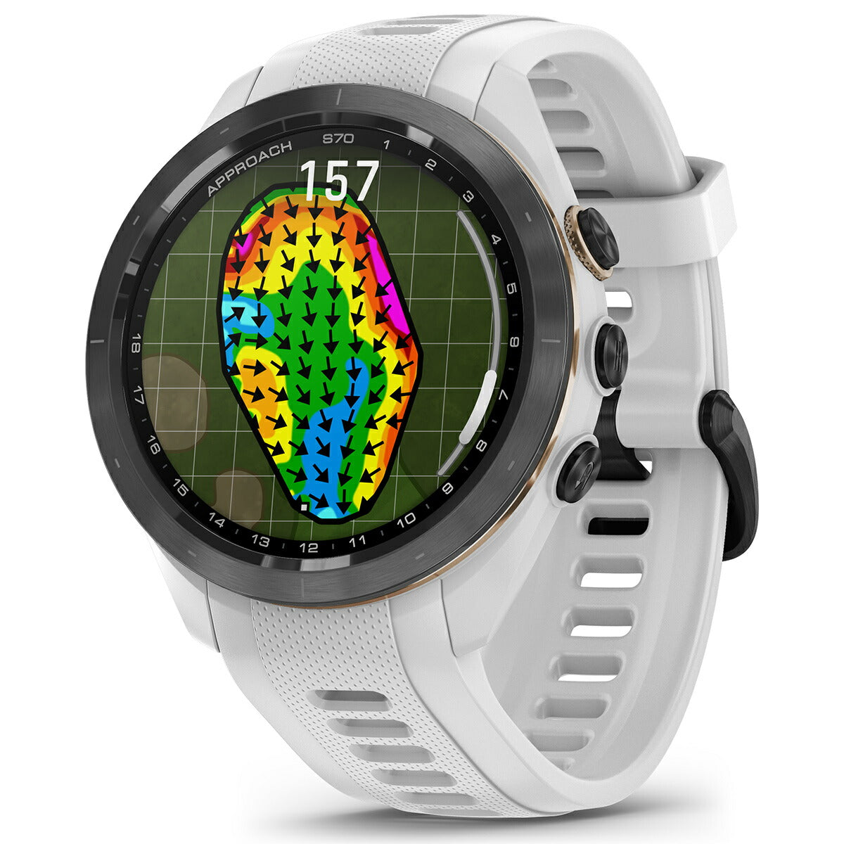 ガーミン GARMIN Approach S70 アプローチ S70 42mm ゴルフ GPS スマートウォッチ ウェアラブル 010-02746-20 腕時計 メンズ レディース ホワイト