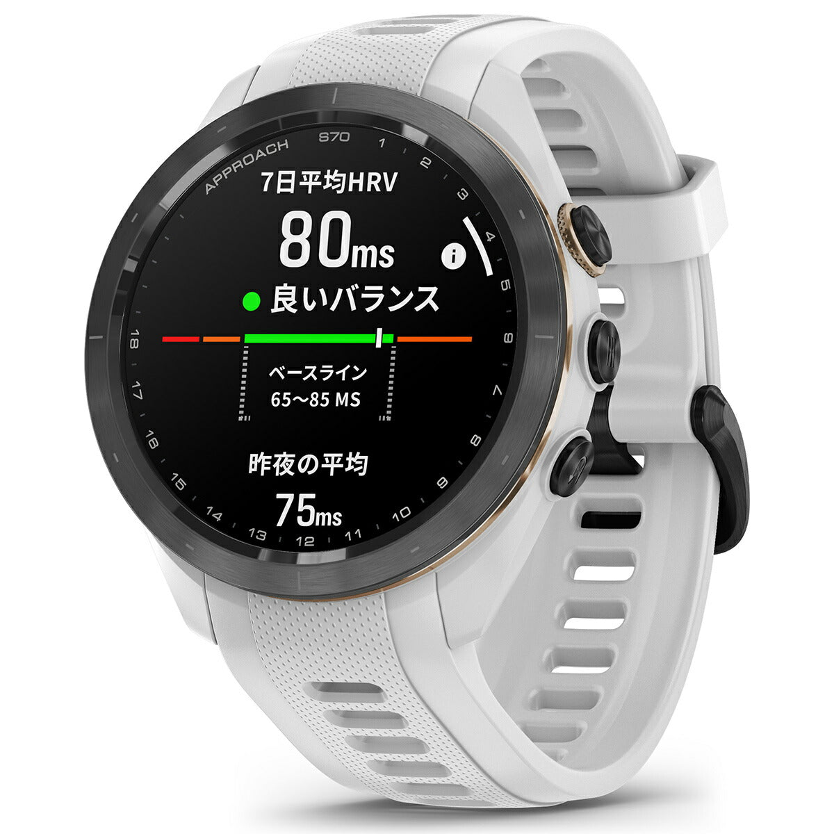ガーミン GARMIN Approach S70 アプローチ S70 42mm ゴルフ GPS スマートウォッチ ウェアラブル 010-02746-20 腕時計 メンズ レディース ホワイト