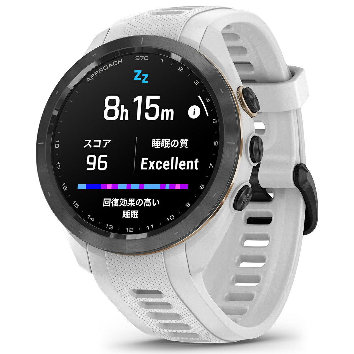 ガーミン GARMIN Approach S70 アプローチ S70 42mm ゴルフ GPS スマートウォッチ ウェアラブル 010-02746-20 腕時計 メンズ レディース ホワイト