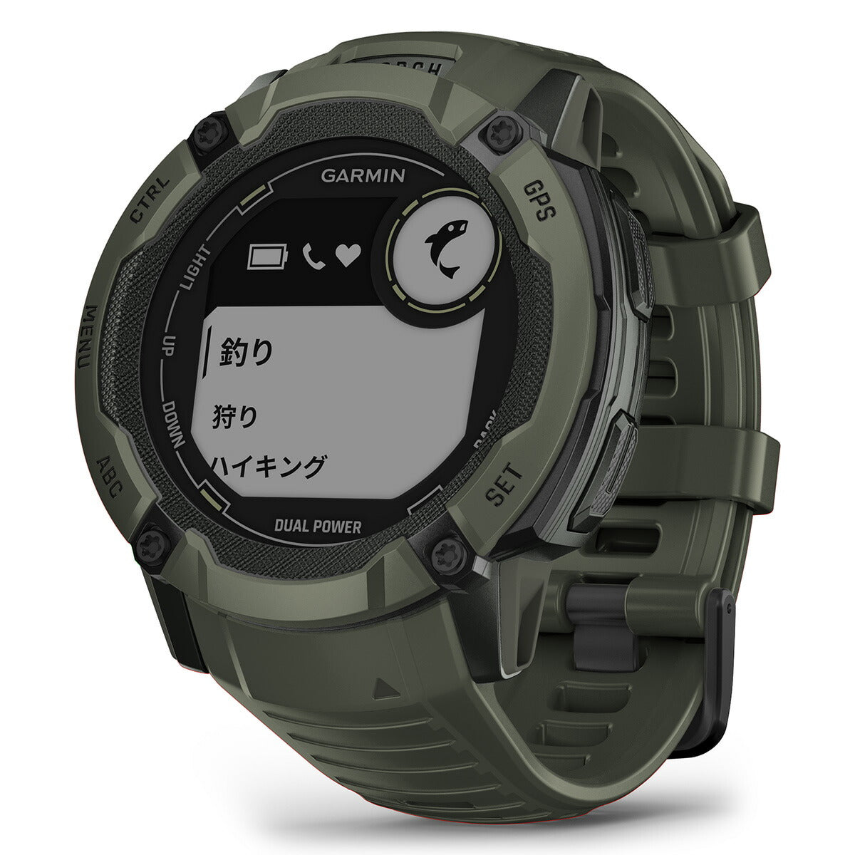 ガーミン GARMIN Instinct 2X Dual Power インスティンクト2X デュアルパワー 010-02805-52 GPS スマートウォッチ アウトドア 腕時計 メンズ レディース Moss