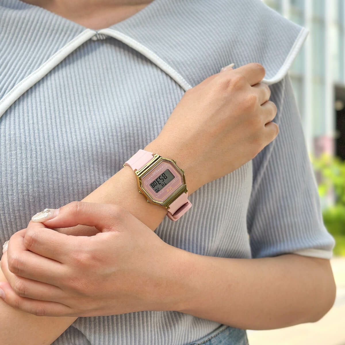 アイスウォッチ ICE-WATCH デジタル 腕時計 メンズ レディース アイスデジット レトロ ICE digit retro ブラッシュピンク スモール 022056
