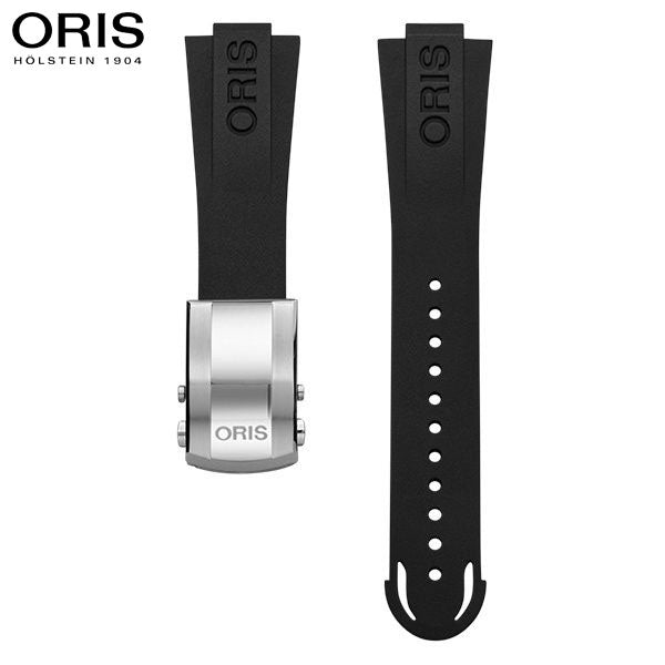 オリス ORIS アクイスデイト キャリバー400 43.5mm用 ブラックラバーストラップ 替えバンド メンズ 07 4 24 74EB