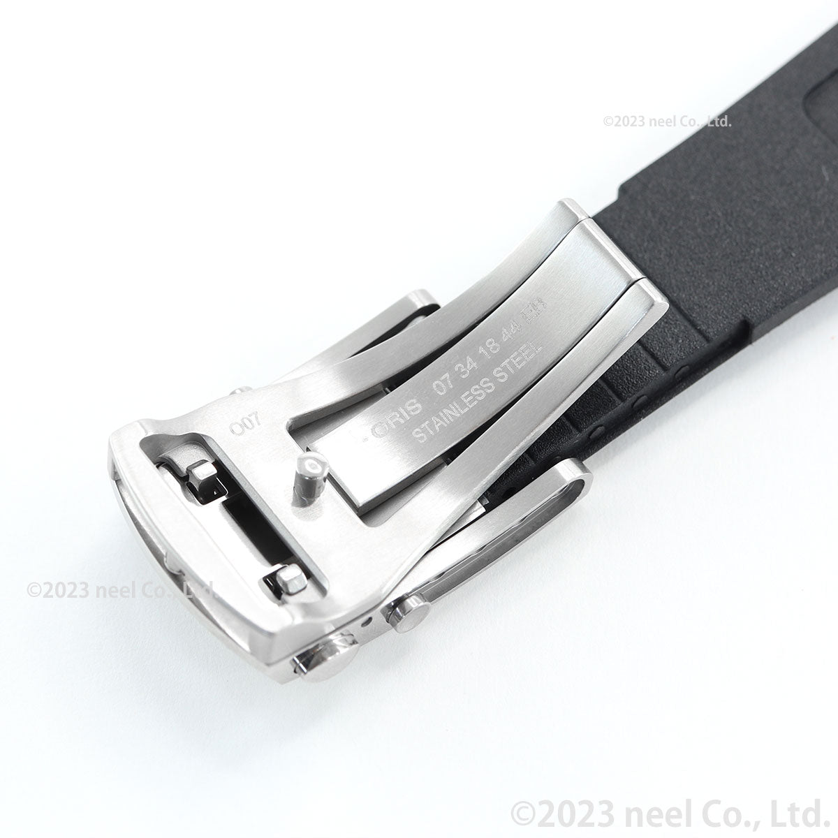 オリス ORIS アクイスデイト キャリバー400 43.5mm用 ブラックラバーストラップ 替えバンド メンズ 07 4 24 74EB