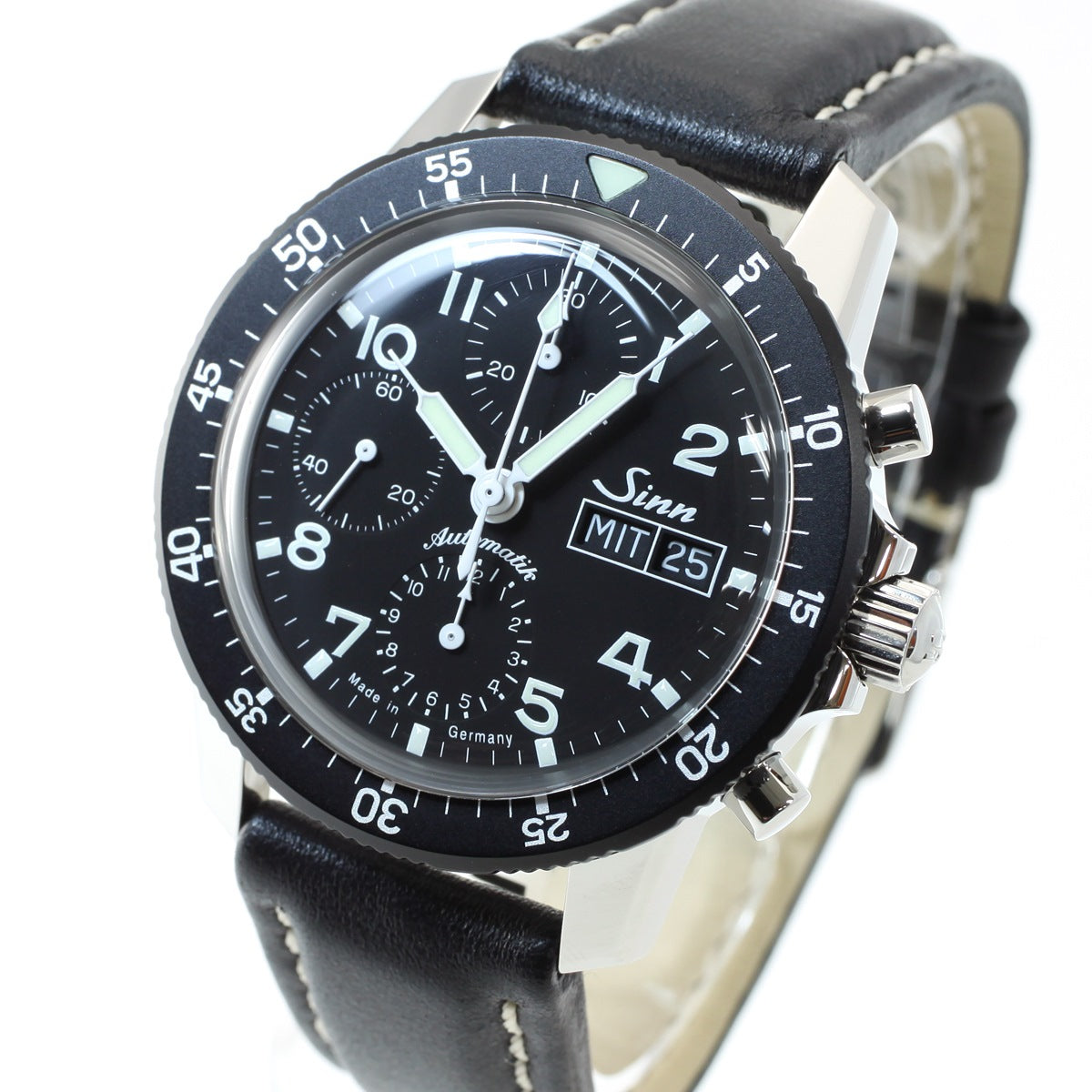 Sinn ジン 103.B.AUTO 自動巻き 腕時計 メンズ Instrument Chronographs インストゥルメント クロノグラフ カウレザーストラップ ドイツ製【60回分割手数料無料!】