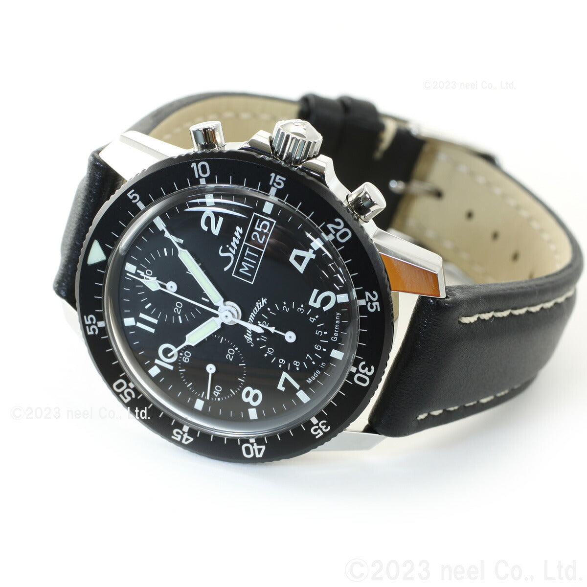 Sinn ジン 103.B.AUTO 自動巻き 腕時計 メンズ Instrument Chronographs インストゥルメント クロノグラフ カウレザーストラップ ドイツ製【60回分割手数料無料!】