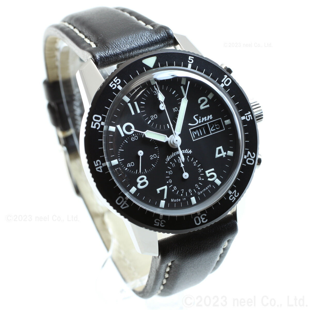 Sinn ジン 103.B.AUTO 自動巻き 腕時計 メンズ Instrument Chronographs インストゥルメント クロノグラフ カウレザーストラップ ドイツ製【60回分割手数料無料!】