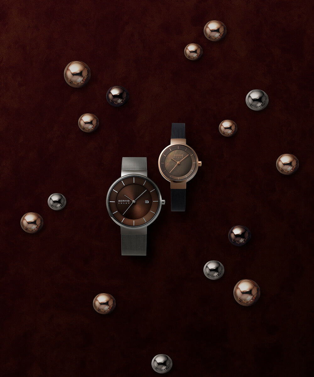 ベーリング BERING ソーラー 腕時計 レディース ペア Scandinavian Unisex Solar Pair 14627-265-J