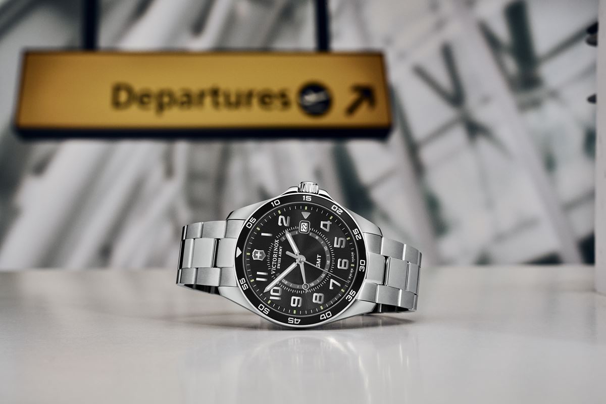 ビクトリノックス 時計 メズ VICTORINOX 腕時計 241930 フィールドフォース クラシック FIELD FORCE Classic GMT ブラック