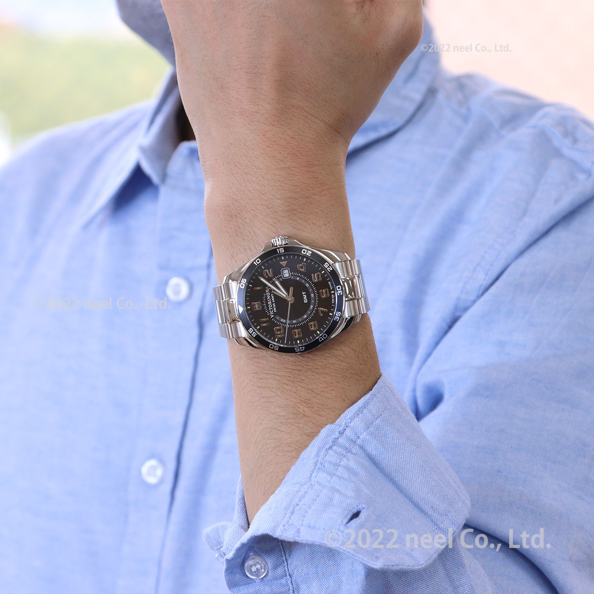 ビクトリノックス 時計 メズ VICTORINOX 腕時計 241930 フィールドフォース クラシック FIELD FORCE Classic GMT ブラック