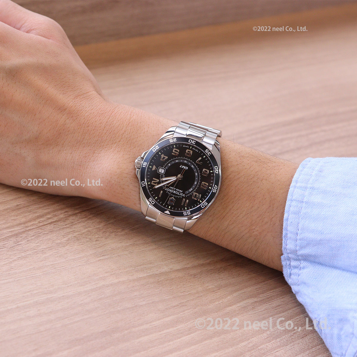 ビクトリノックス 時計 メズ VICTORINOX 腕時計 241930 フィールドフォース クラシック FIELD FORCE Classic GMT ブラック