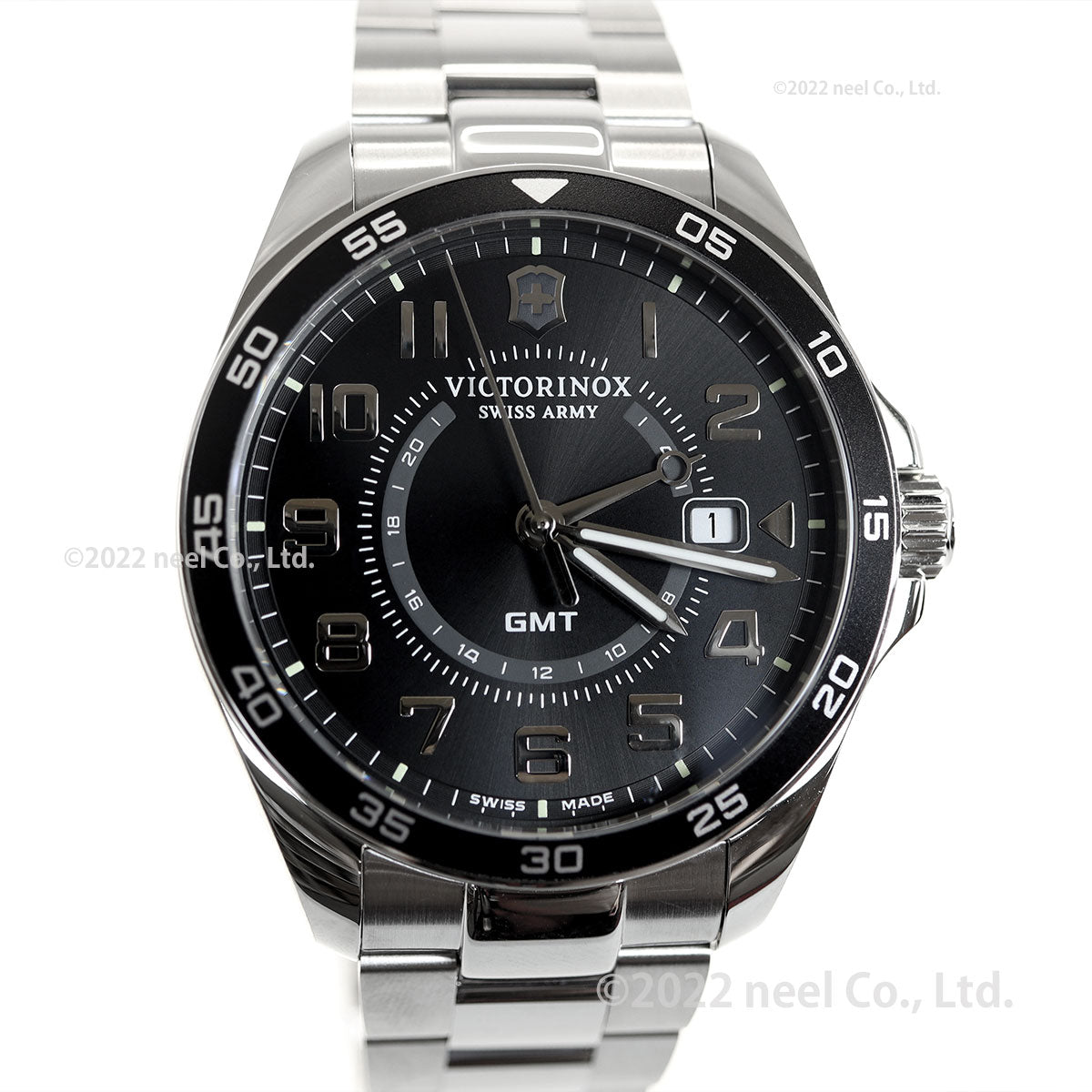 ビクトリノックス 時計 メズ VICTORINOX 腕時計 241930 フィールドフォース クラシック FIELD FORCE Classic GMT ブラック