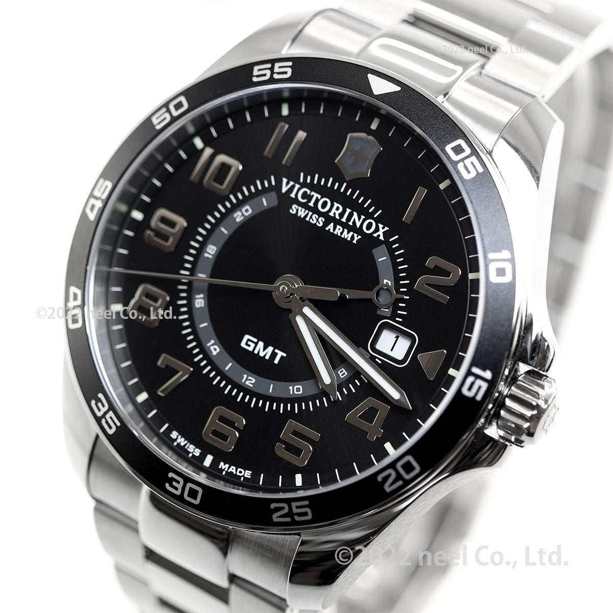 ビクトリノックス 時計 メズ VICTORINOX 腕時計 241930 フィールドフォース クラシック FIELD FORCE Classic GMT ブラック