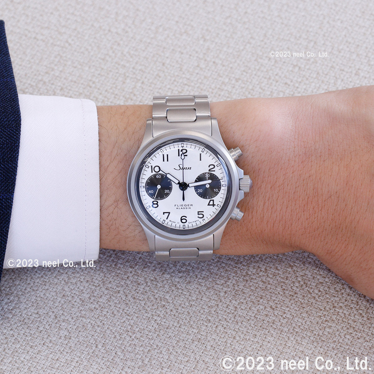 Sinn ジン 356.FLIEGER.KLASSIK.W 自動巻き 腕時計 メンズ Instrument Chronographs インストゥルメント クロノグラフ フリーガー ステンレスバンド ドイツ製【60回分割手数料無料!】